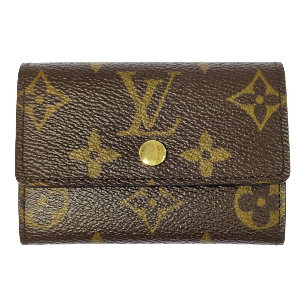 Louis Vuitton Monogram Portomonepla Business Card Holder Pass Case ID Wallet