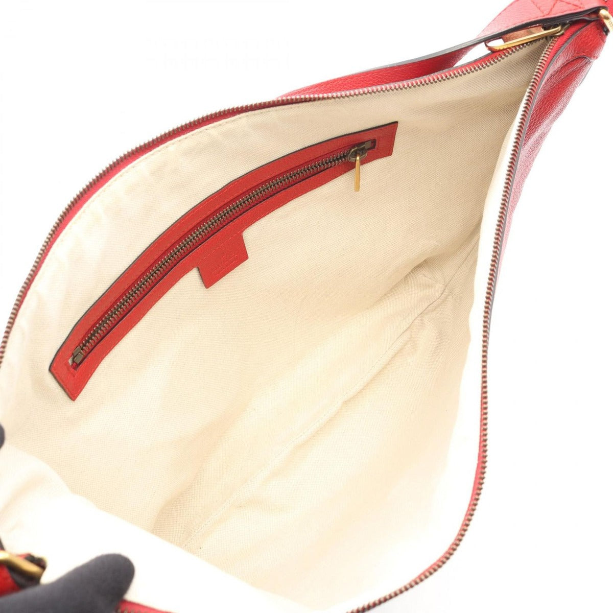 Gucci Shoulder Bag Half Moon Hobo Red Leather B — view 3