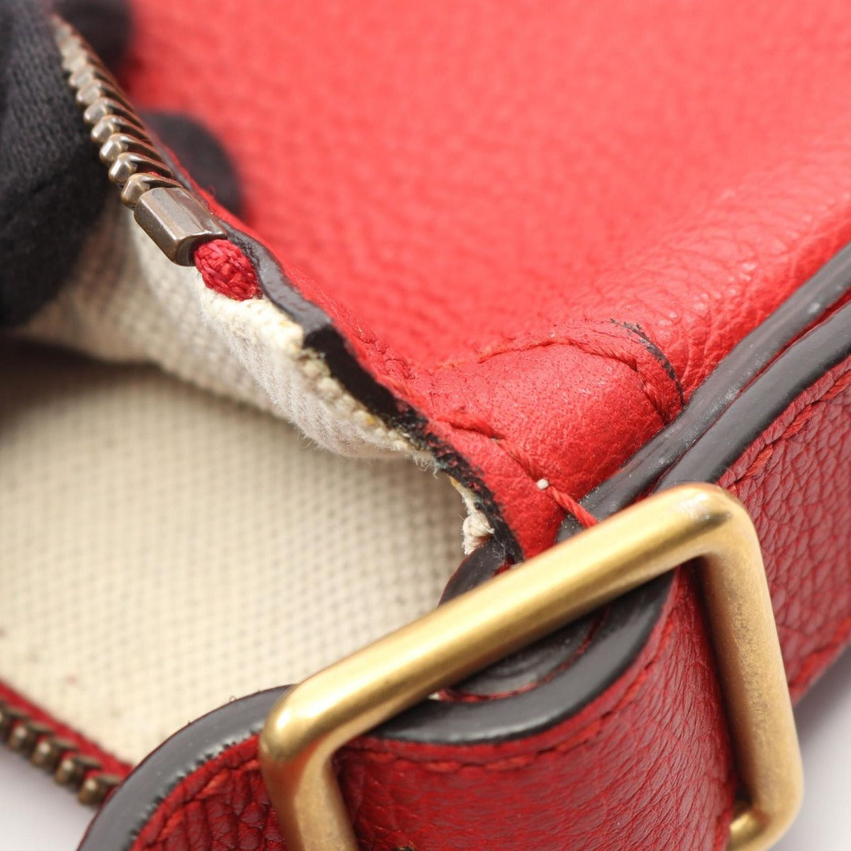 Gucci Shoulder Bag Half Moon Hobo Red Leather B — view 7