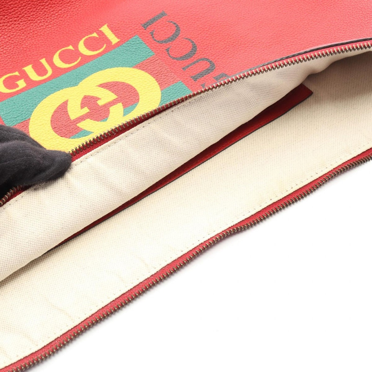 Gucci Shoulder Bag Half Moon Hobo Red Leather B — view 8