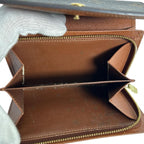 Louis Vuitton Monogram L-shaped Zipper Porte Monnaie Vie Tresor Fold — view 9