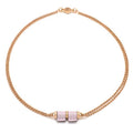 Hermes Charnieres PM Necklace Swift Leather Gold Color Metal Neck Circumference