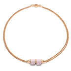 Hermes Charnieres PM Necklace Swift Leather Gold Color Metal Neck Circumference