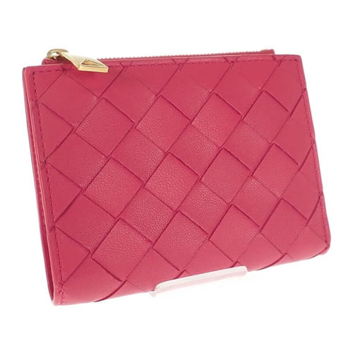 Bottega Veneta Small Wallet Bifold Intrecciato Pink