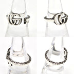 Gucci Double Key Motif Ring Aging Finish Star Silver — view 4