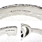Gucci Double Key Motif Ring Aging Finish Star Silver — view 8