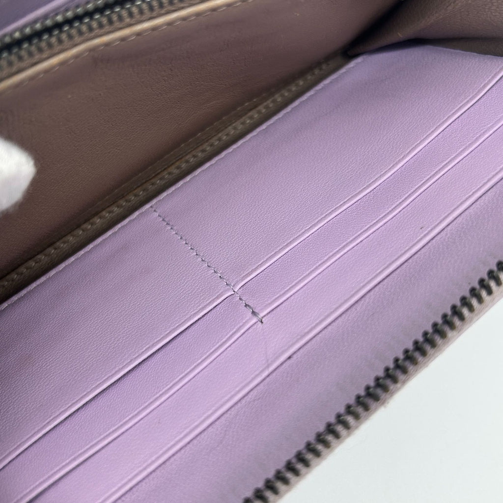 Bottega Veneta Intreccia Zip Around Leather Wallet — view 7