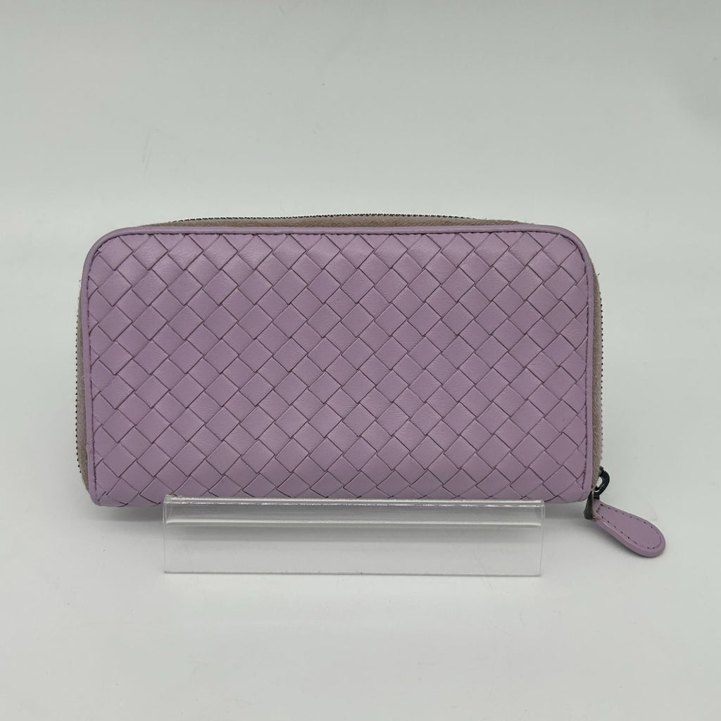 Bottega Veneta Intreccia Zip Around Leather Wallet