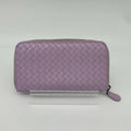 Bottega Veneta Intreccia Zip Around Leather Wallet