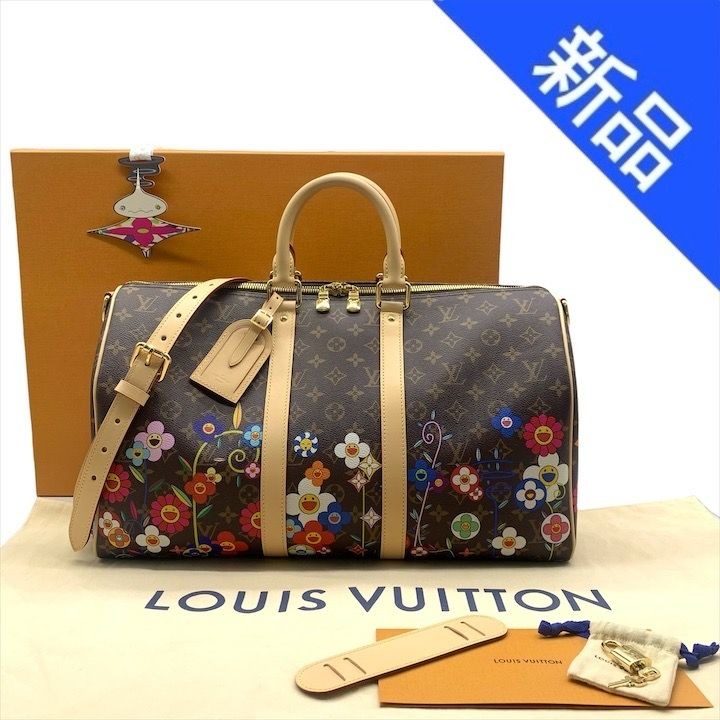 Louis Vuitton Takashi Murakami Monogram Keepall Bandouliere 45 Boston Bag