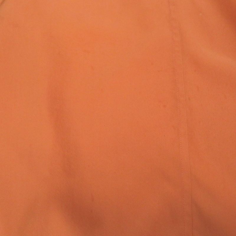 Hermes V-Neck Blouse with Scarf Silk Orange 0792 — view 5