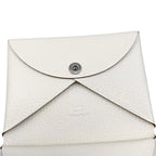 Hermes Card Case Coin Calvi Duo Nata White Silver Hardware — view 7