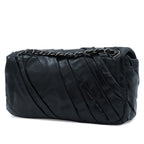 Chanel Shoulder Bag Black Gold Calfskin Twisted Gathered Chain Flap — view 2
