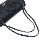 Chanel Shoulder Bag Black Gold Calfskin Twisted Gathered Chain Flap — view 4