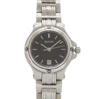 Gucci Black Dial SS Silver Quartz Watch