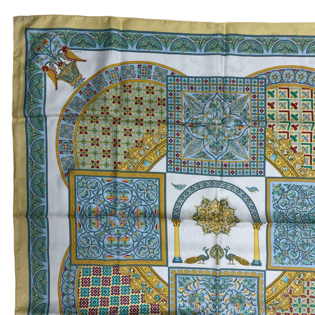 Hermes Scarf Silk Carre 90 Ciels Byzantins Byzantine Sky Yellow — view 2