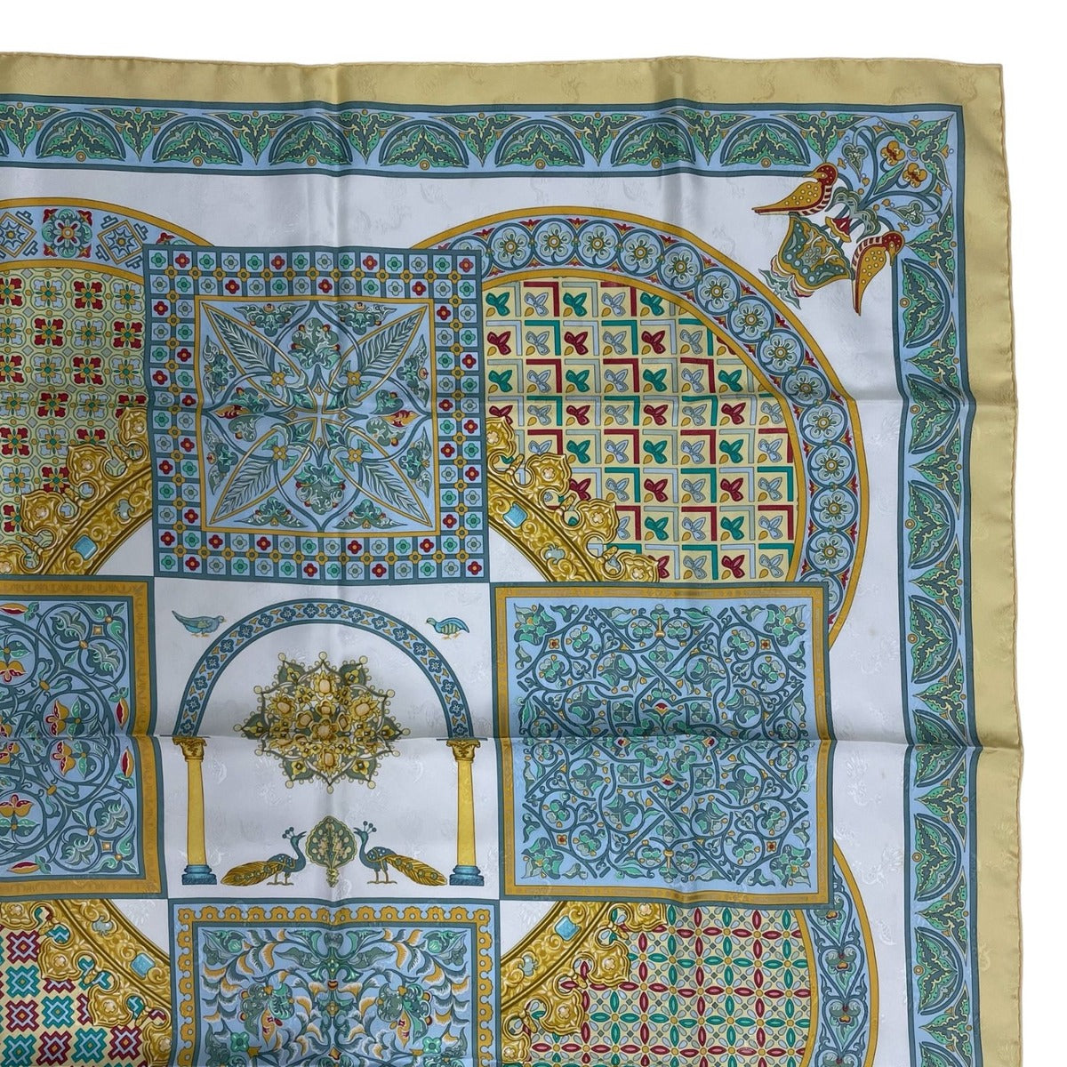 Hermes Scarf Silk Carre 90 Ciels Byzantins Byzantine Sky Yellow — view 3
