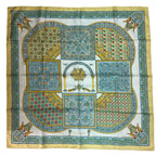 Hermes Scarf Silk Carre 90 Ciels Byzantins Byzantine Sky Yellow