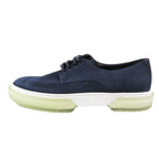 Hermes Eveil Sneakers Low Cut Suede Leather Shoes 41 Navy