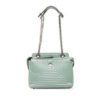Fendicom Click Chain Shoulder Bag 8 Bn299 Light Blue Leather