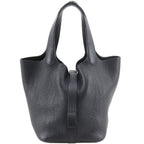 Hermes Picotin PM Taurillon Clemence Black Silver Handbag