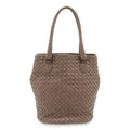 Bottega Veneta Intrecciato Tote Bag Handbag Leather Pink Brown