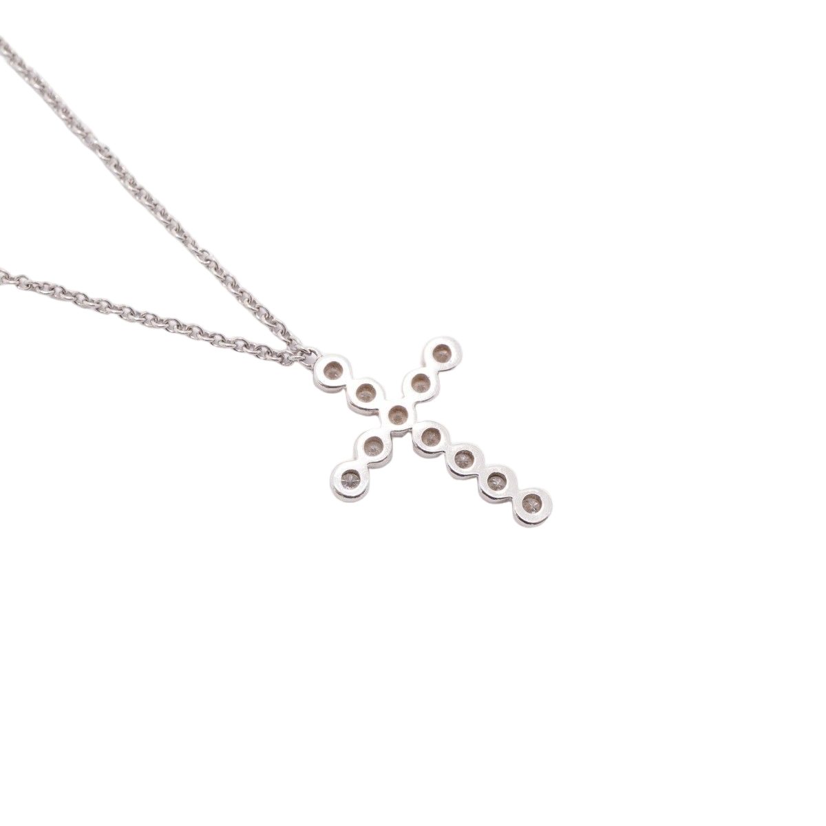 Tiffany & Co Necklace Jazz Cross Platinum Diamond — view 2