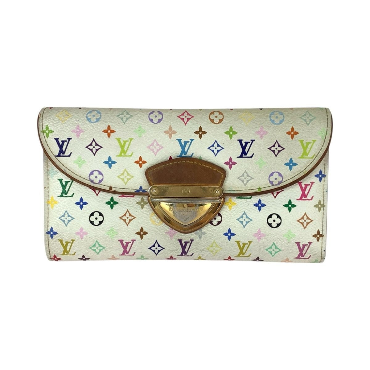 Louis Vuitton Monogram Multicolor Portefeuille Eugenie White Gold