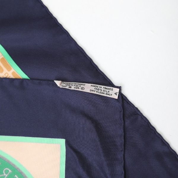 Hermes Carre 90 LES Haras Nationaux Scarf Navy — view 6
