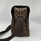 Louis Vuitton Naviglio Damier Ebene Canvas Shoulder Bag Crossbody Brown — view 3