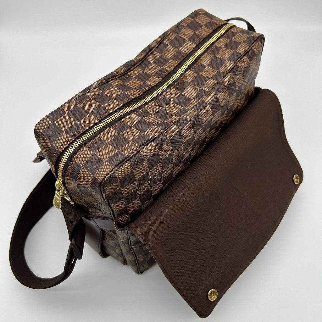 Louis Vuitton Naviglio Damier Ebene Canvas Shoulder Bag Crossbody Brown — view 6
