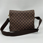 Louis Vuitton Naviglio Damier Ebene Canvas Shoulder Bag Crossbody Brown