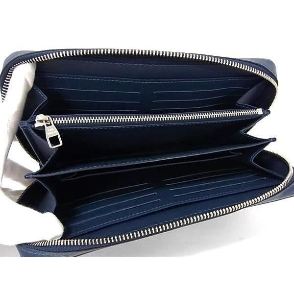 Louis Vuitton Wallet Zippy XL Blue Marine Taiga Round — view 4