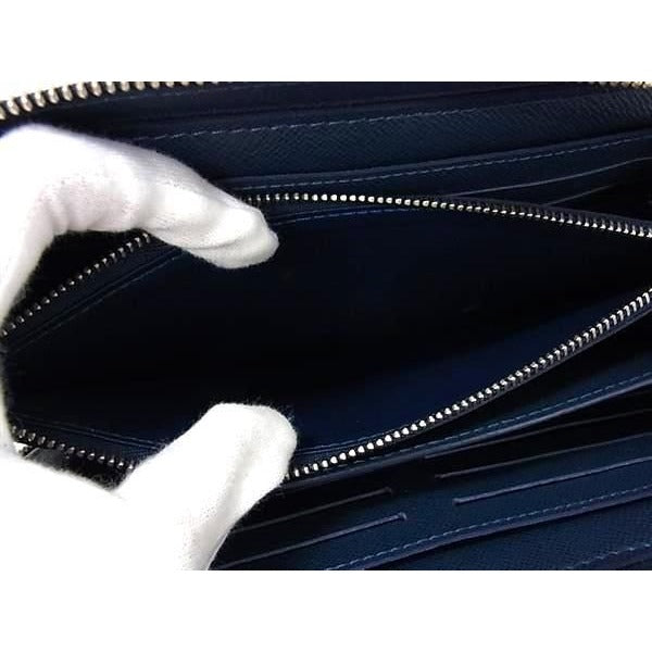 Louis Vuitton Wallet Zippy XL Blue Marine Taiga Round — view 5