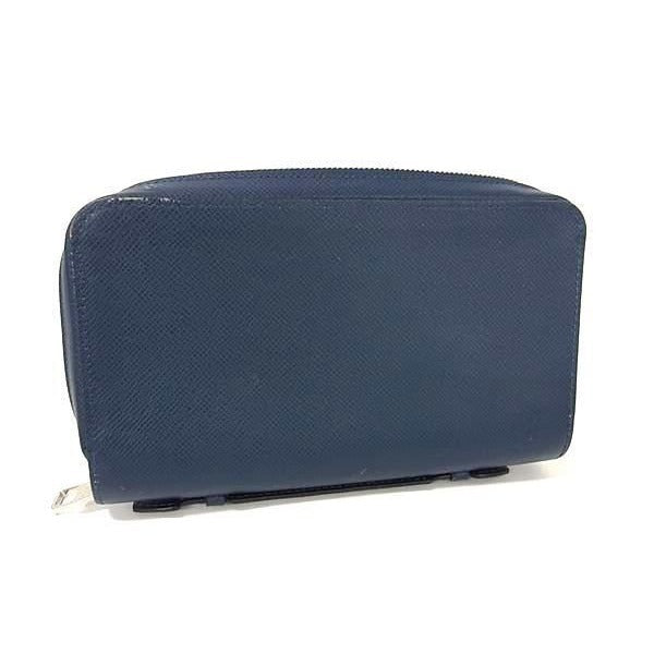 Louis Vuitton Wallet Zippy XL Blue Marine Taiga Round