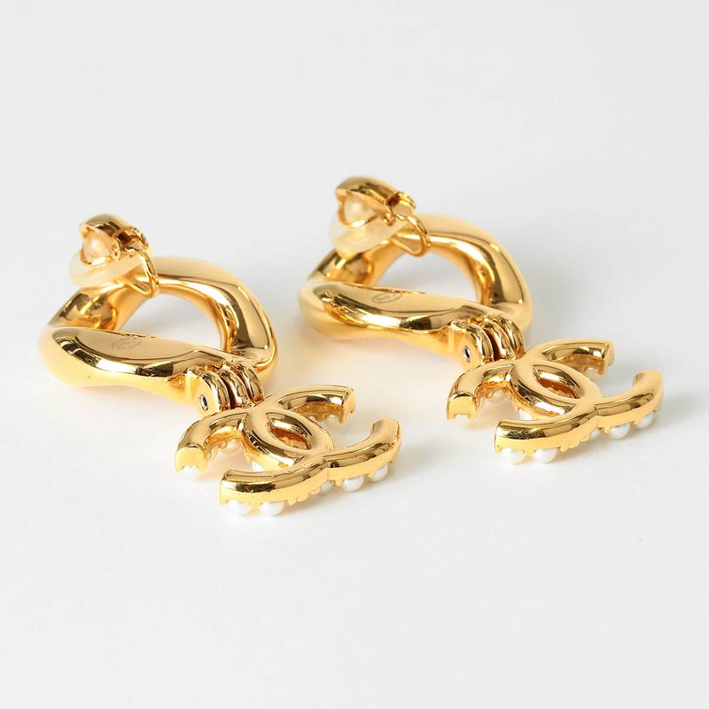Chanel Faux Pearl Earrings — view 4