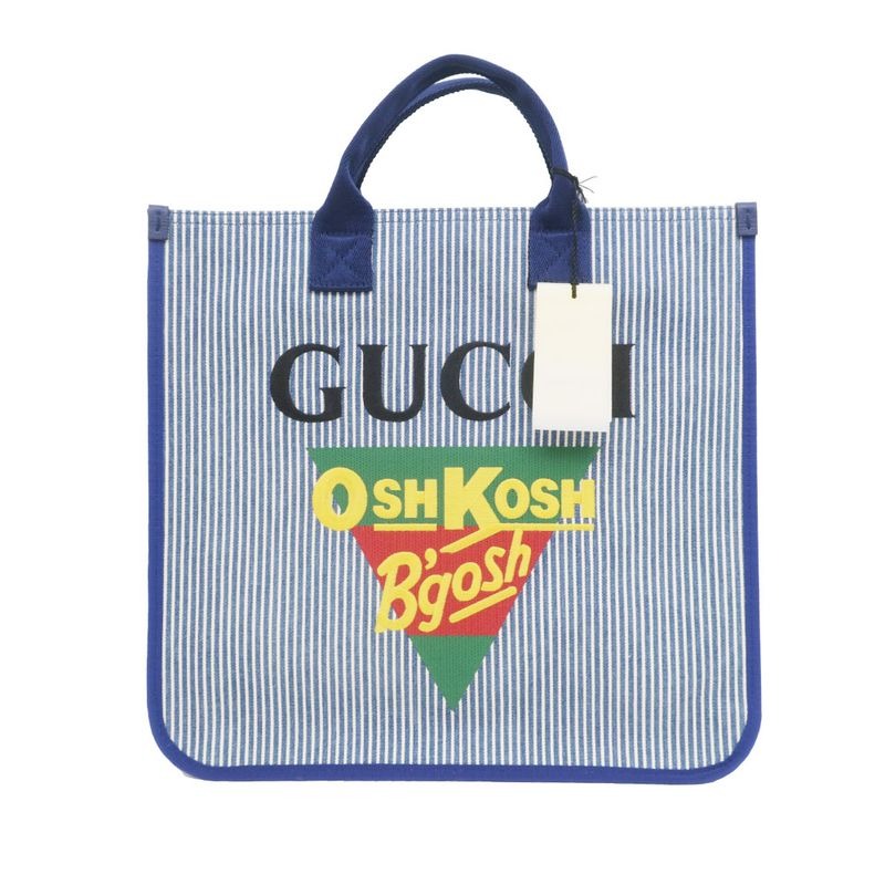 Guccix Oshkosh Collaboration Bag Blue Stripe Children's Line