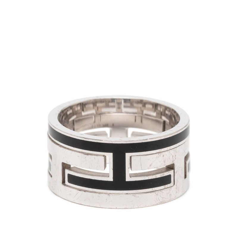 Hermes Moubouche Ring 51 Silver Black