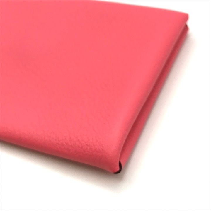 Hermes Calva Coin Case Card Pink Leather — view 4