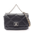 Chanel Shoulder Bag 19 D'isneuf Quilted Black Leather