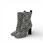 Louis Vuitton Silhouette Line Monogram Boots Short Shoes Fabric Black White
