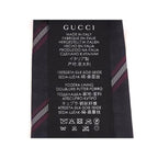 Gucci GG Patterned 100% Silk Necktie Gentlemen Business Navy Av8830 — view 4