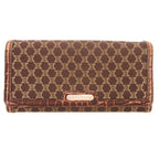 Celine Macadam Pattern Wallet Bifold Brown All Over Logo