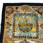 Hermes Scarf Carre 90 Au Son du Tam to the Sound of Silk Navy — view 3
