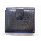 Chanel CC Logo Compact Wallet Caviar Leather Black Vintage — view 2