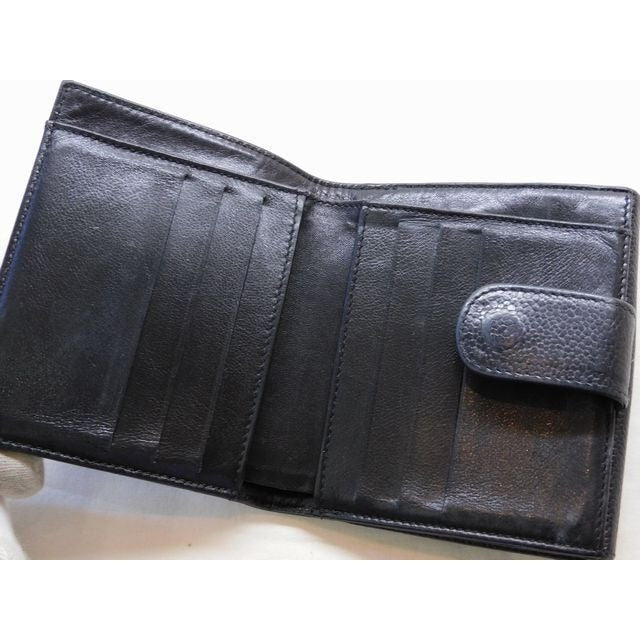 Chanel CC Logo Compact Wallet Caviar Leather Black Vintage — view 3