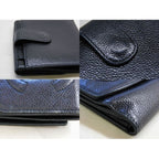 Chanel CC Logo Compact Wallet Caviar Leather Black Vintage — view 5