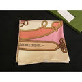Gucci Silk Large Scarf Shawl Pink Multicolor