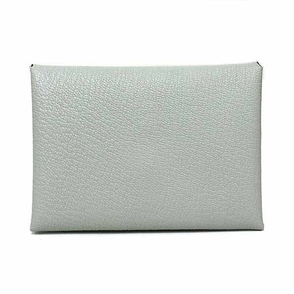 Hermes Calvi Duo Card Case Coin Business Holder Chevre — view 2