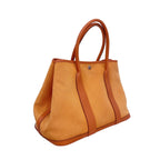 Hermes Tote Garden Party PM Toile Officier Orange Silver — view 2